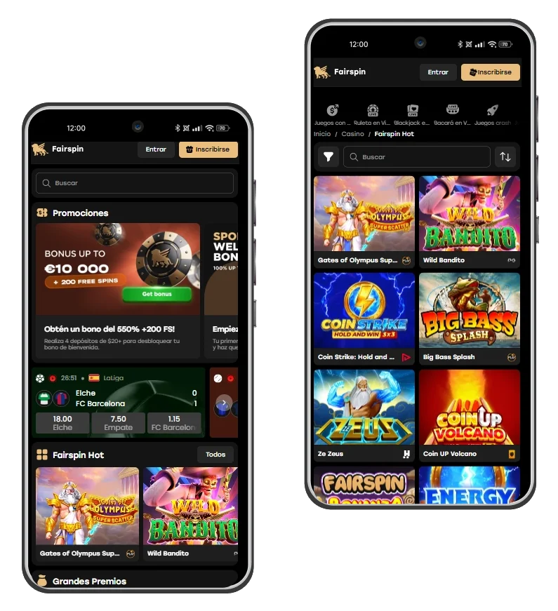 Oferta de bonos en Fairspin para jugadores de España